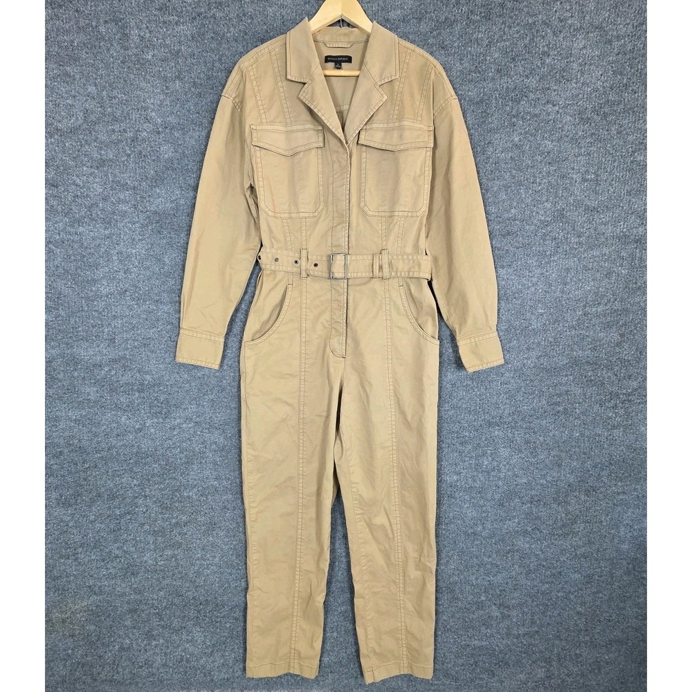 Banana Republic Tan Utility Belted Jumpsuit